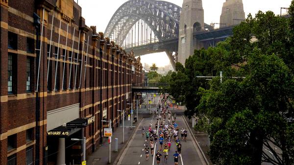 Sydney Half content running wharf 4 habour bridge